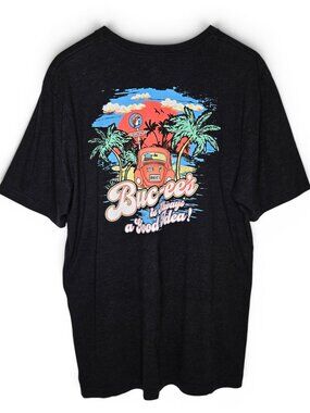 Buc-ees Volkswagen Bug Sunset Shirt Men Tropical Scene XL